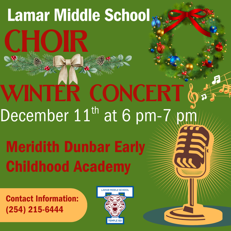 lamar choir winter concert december 11 at 6pm