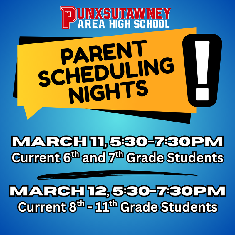 Blue background with PAHS logo and text advertising 