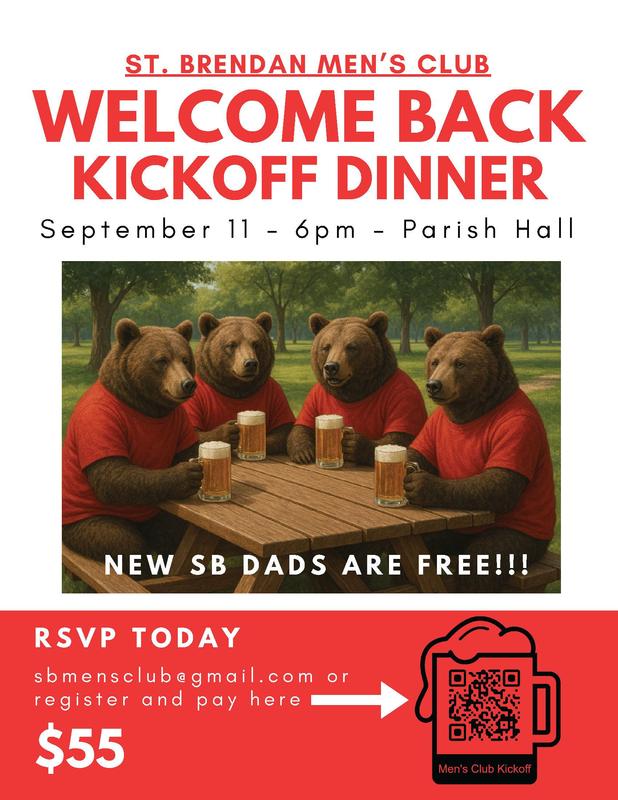 Don't Miss Out Dads!  Men's Club First Meeting of the Year!