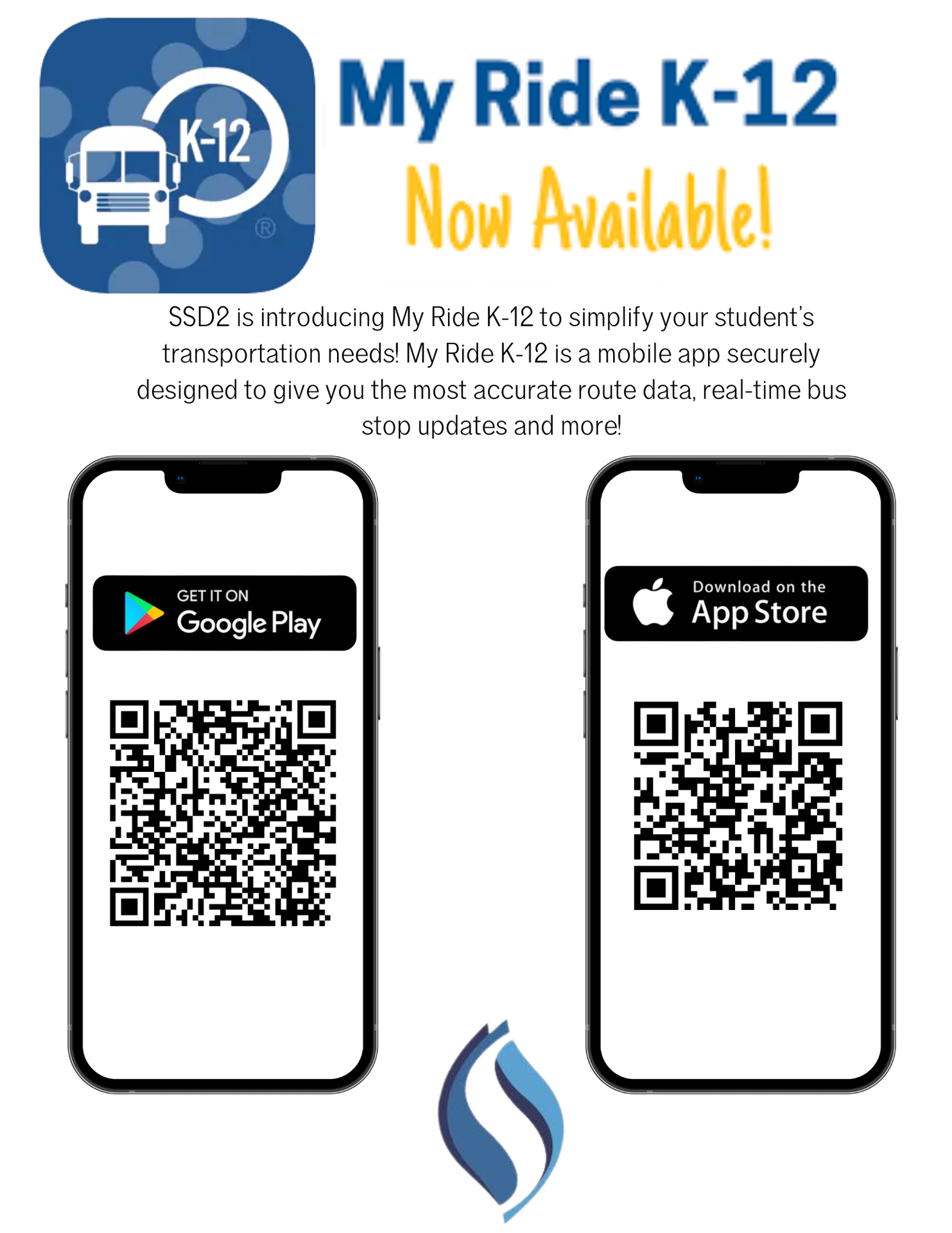Flyer for My Ride K-12 App