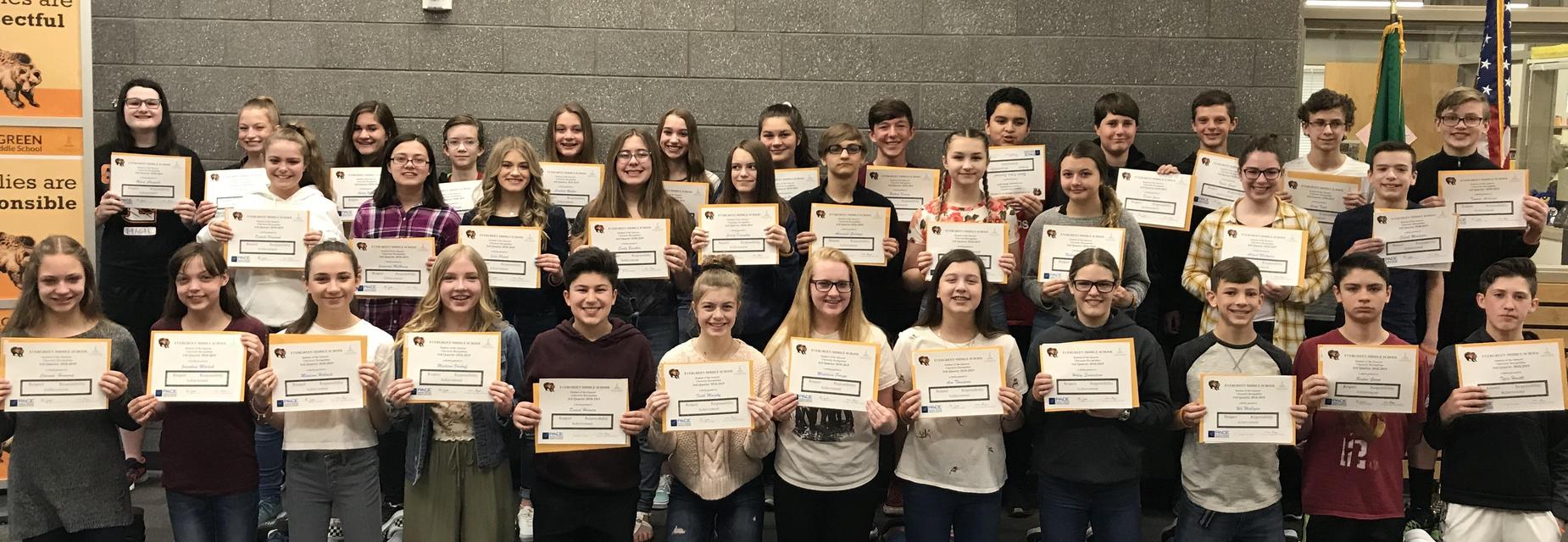 8th grade Student of Quarter 3rd Quarter