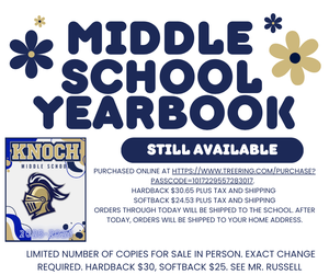 yearbook flyer with photo of front of yearbook