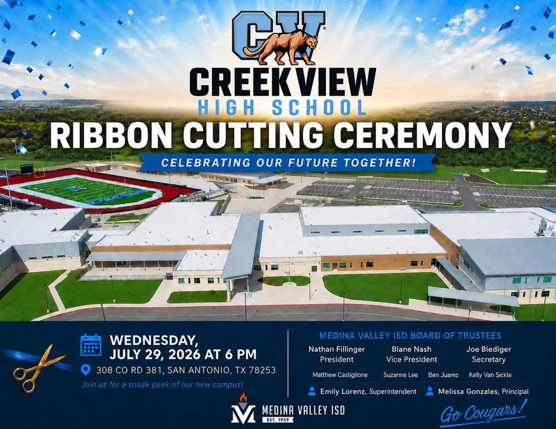 ribbon cutting creek view