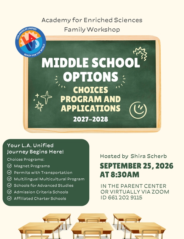 Middle school enrollment workshop