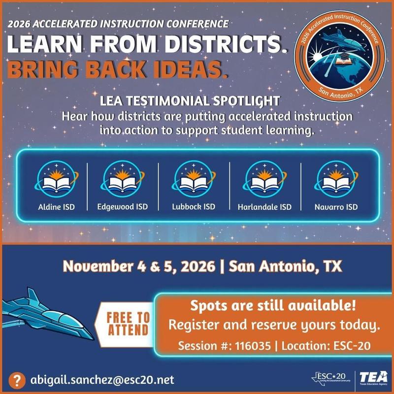 2026 Accelerated Instruction Conference, November 4 & 5, Session #116035, Register now!