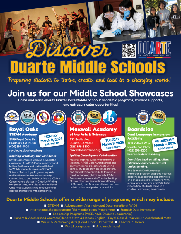 Middle school Showcase mailer Eng