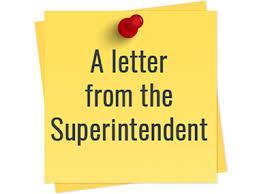 Update from our Superintendent Featured Photo
