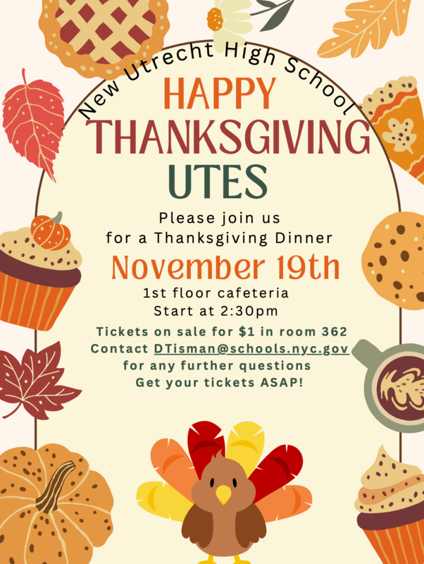 Happy Thanks Giving Flyer for NUHS