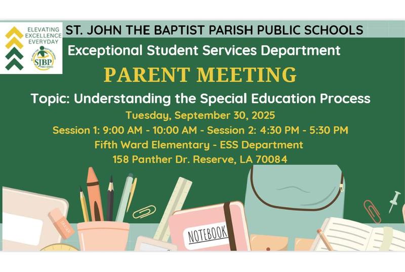 ESS Parent Meeting Flyer