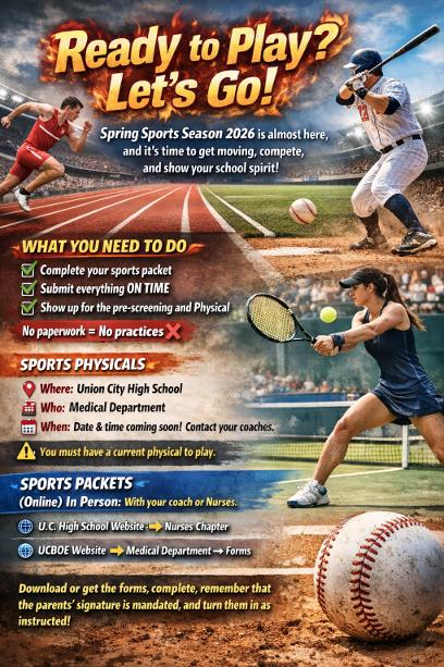 2026 Spring Sports Season Flyer