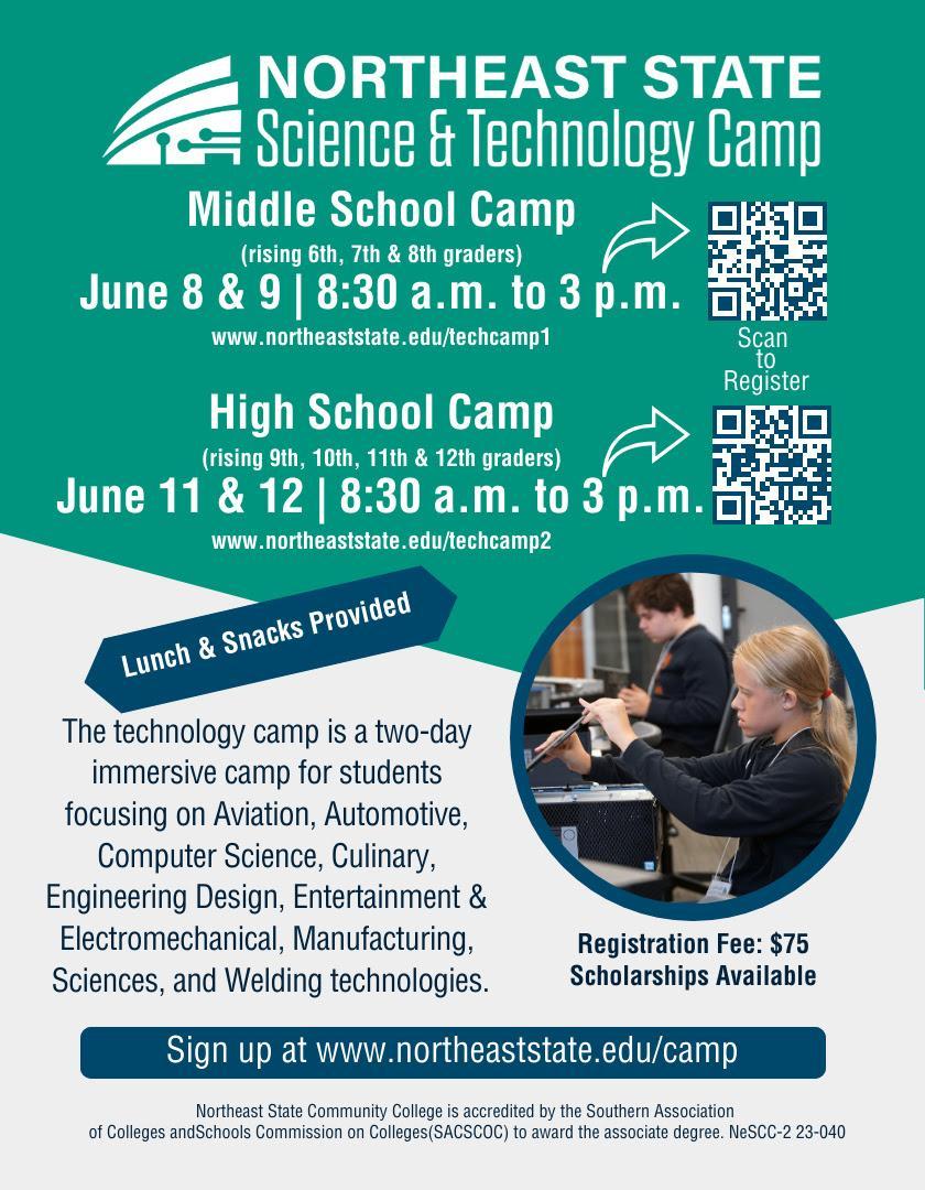 northeast state Science and technology summer camps