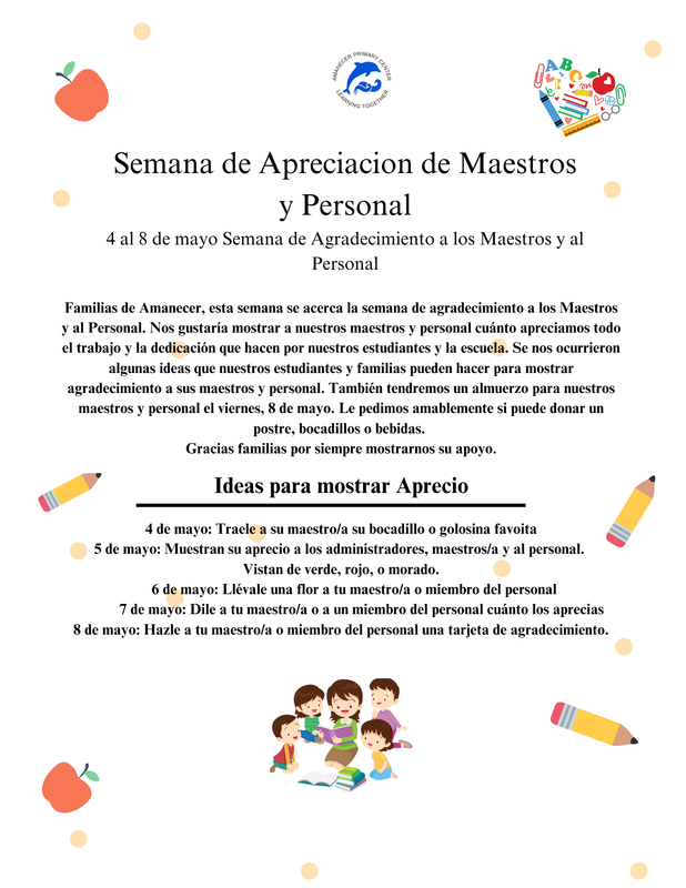 Teacher Appreciation Week Spanish