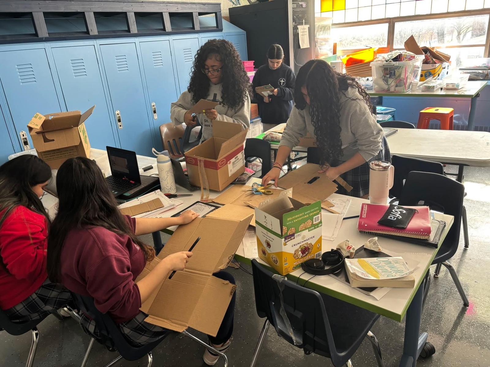 Students creating Stem projects