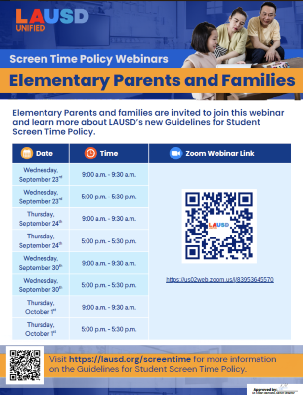 Screen Time Policy Webinars for Families