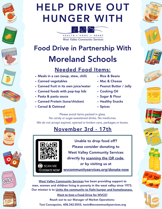 flier with images of canned food all around