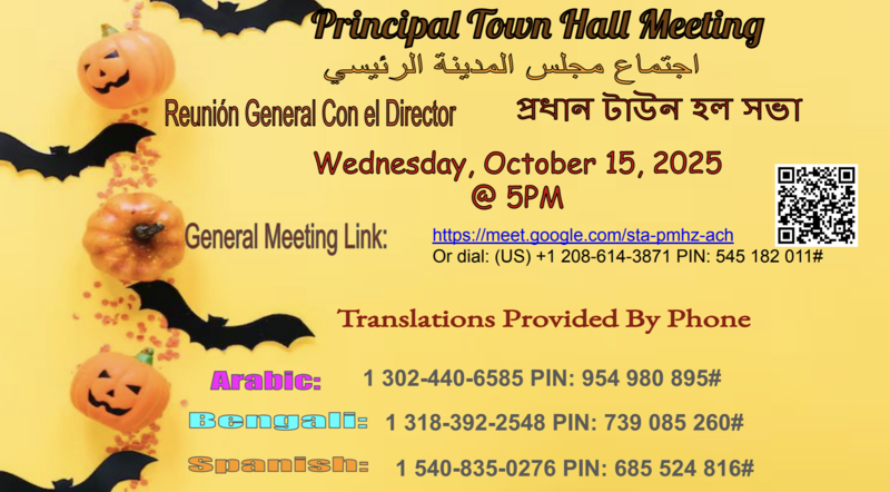 Principal Town Hall Meeting Flyer October 15 2025