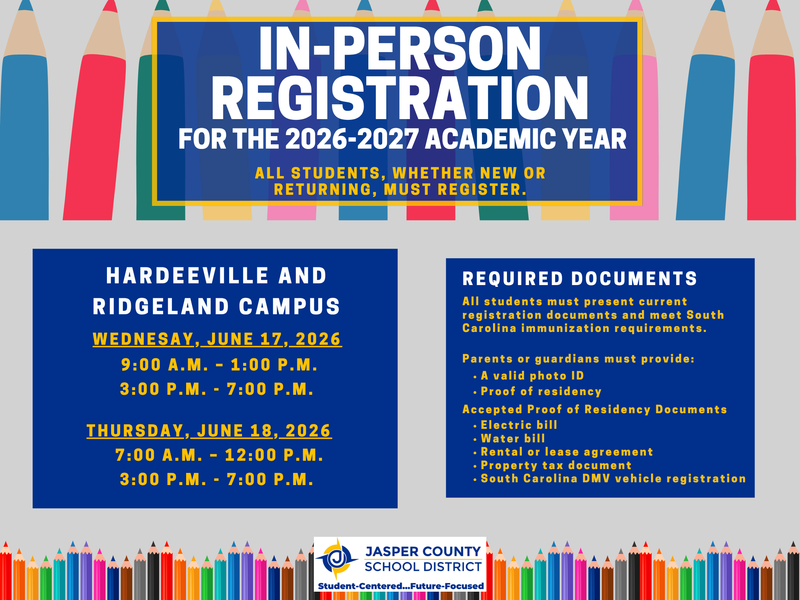 📚 In-Person Student Registration for the 2026-2027 School Year (All Schools) Featured Photo
