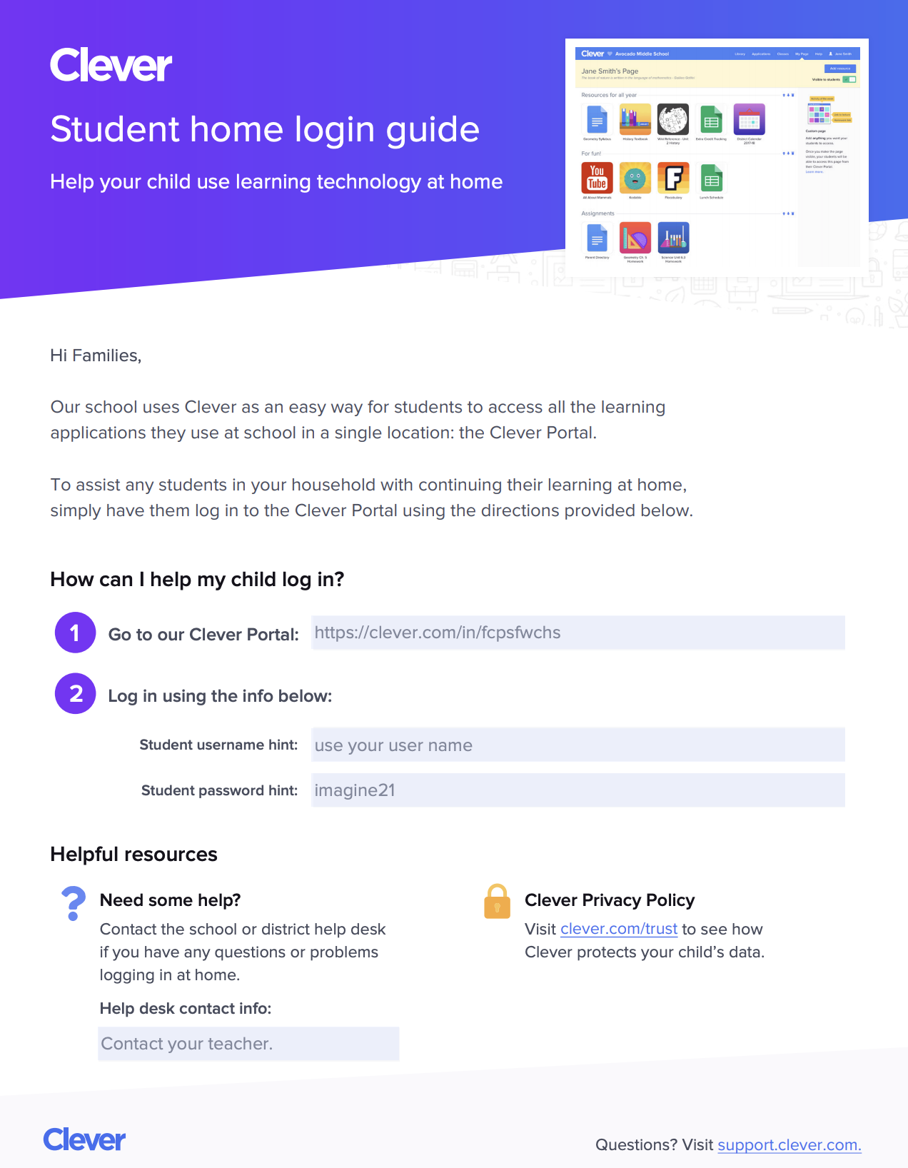 Clever Login Guide COVID 19 Fayette County Public Schools Clever Login Guide COVID 19 Fayette County Public Schools