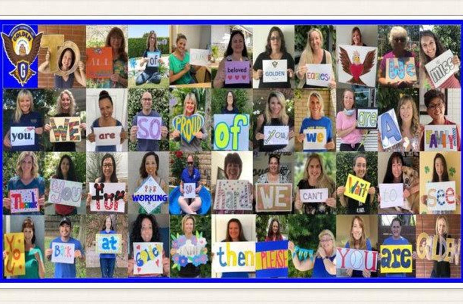 Golden Staff misses their students during COVID19 School Closure