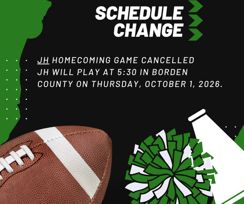 Junior High Football Schedule Change Featured Photo