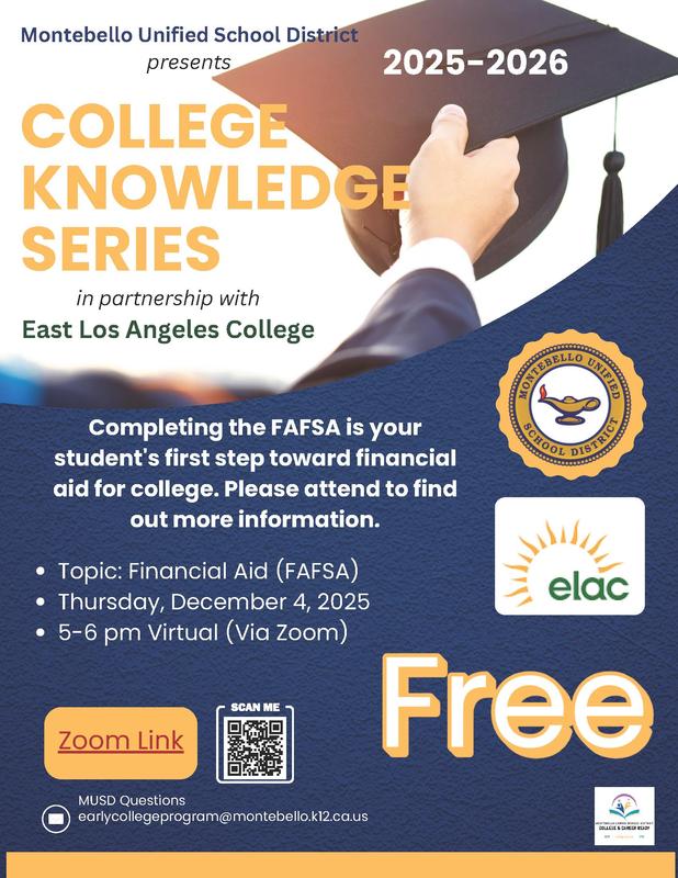 College Knowledge parent webinar flyer