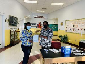 Dr. Bradley and Ms. Washington, PowerSchool Clerk/ Receptionist