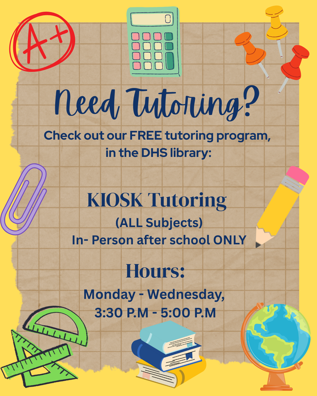 After school kiosk tutoring information