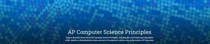 AP Computer Science Principles – Computer Science & Game Design ...