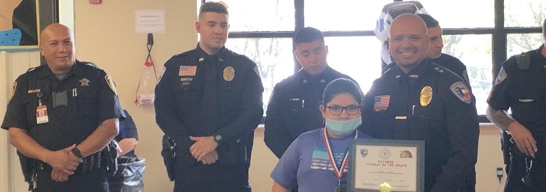 Today was a great day to recognize our October Students of the Month. These are students who exemplify excellence in the classroom. Thank you to our partners (City of Encinal, Encinal PD, Encinal FD, and representatives from Border Patrol and the office of Henry Cuellar) for ensuring that KidsComeFirst.