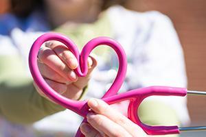 stethoscope in the shape of a heart