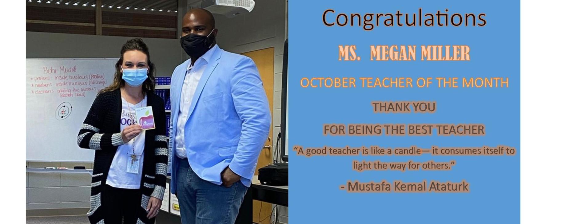 Teacher of the Month-October