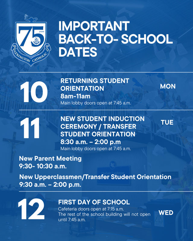 Lexington Catholic Welcomes Students Back for the 2026 School Year Featured Photo