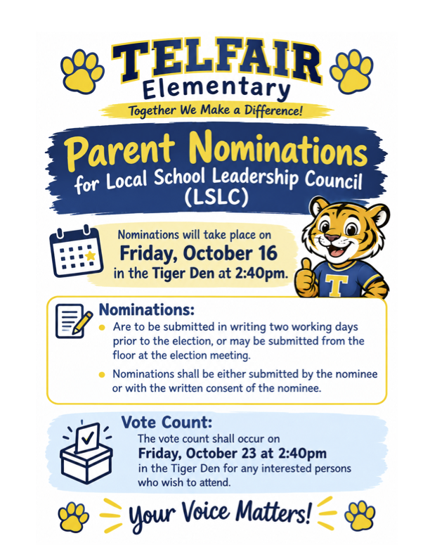 Parent Nominations for Local School Leadership Council (LSLC)