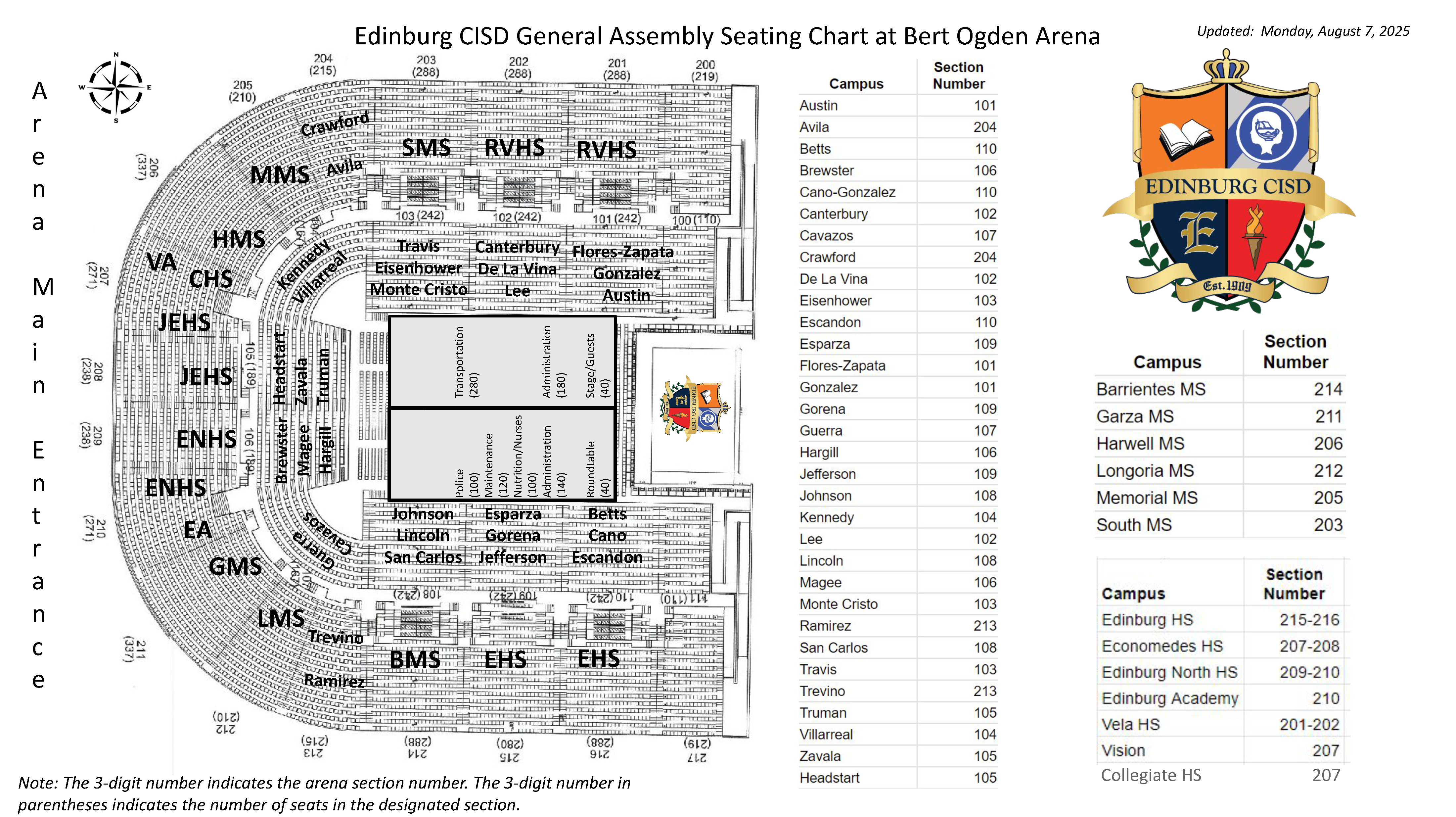 General Assembly Seating Chart 2025