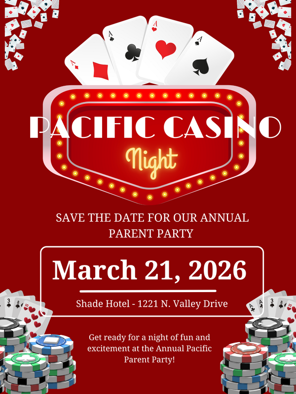 SAVE THE DATE - PACIFIC PARENT PARTY Thumbnail Image