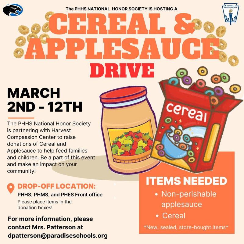 cereal drive flyer
