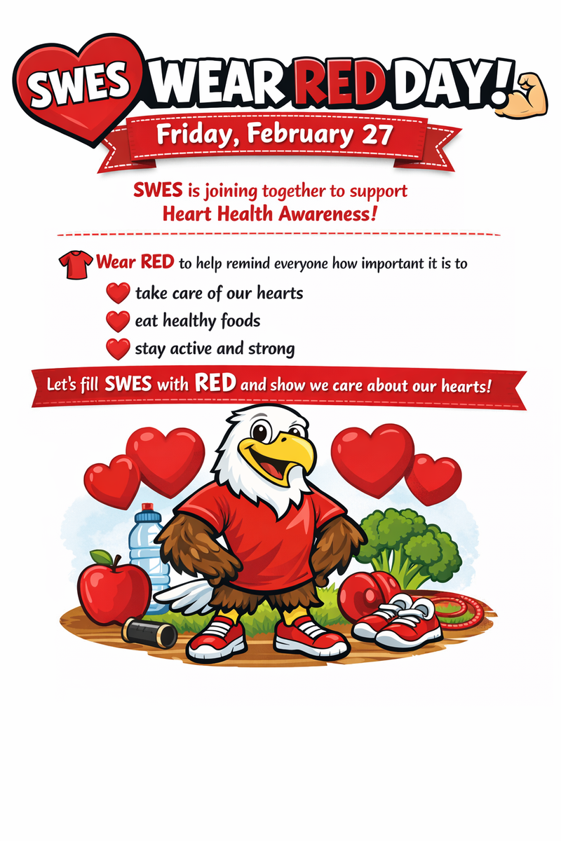 Heart Health Awareness - Wear Red Feb. 27. Concientización sobre la salud cardíaca: Vístete de rojo el 27 de febrero Thumbnail Image
