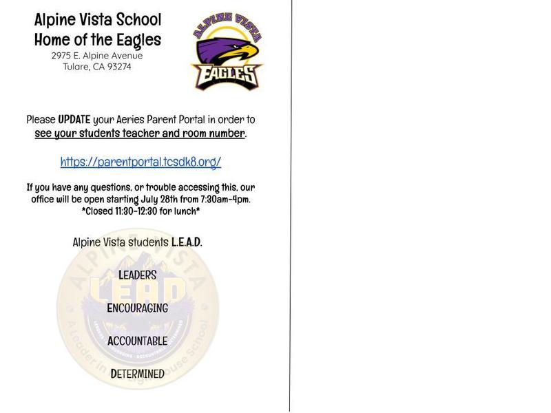 Welcome Back AV Eagles!!!! Featured Photo