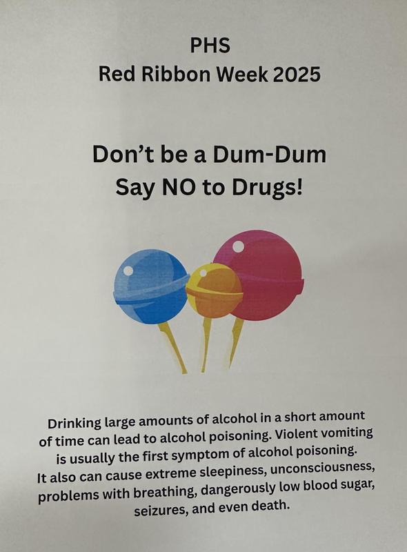 "Don't be a dumdum. says no to drugs" poster