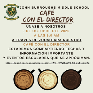 ¡Acompáñenos el 9 de octubre de 2026 a las 9:00 a. m. por Zoom para el «Café con el director»!