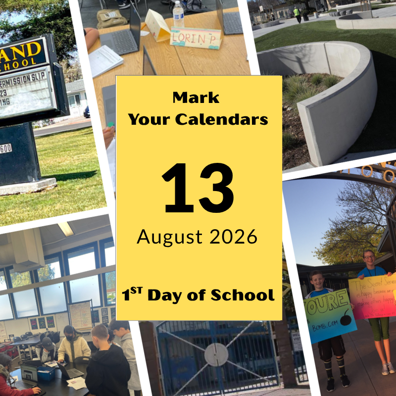 Save the Date: Thursday, August 13th is the first day of school Thumbnail Image