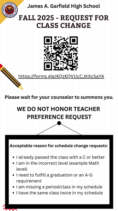flyer for class request change