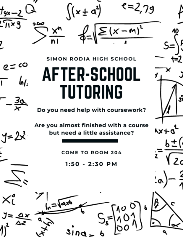Afterschool tutoring flyer
