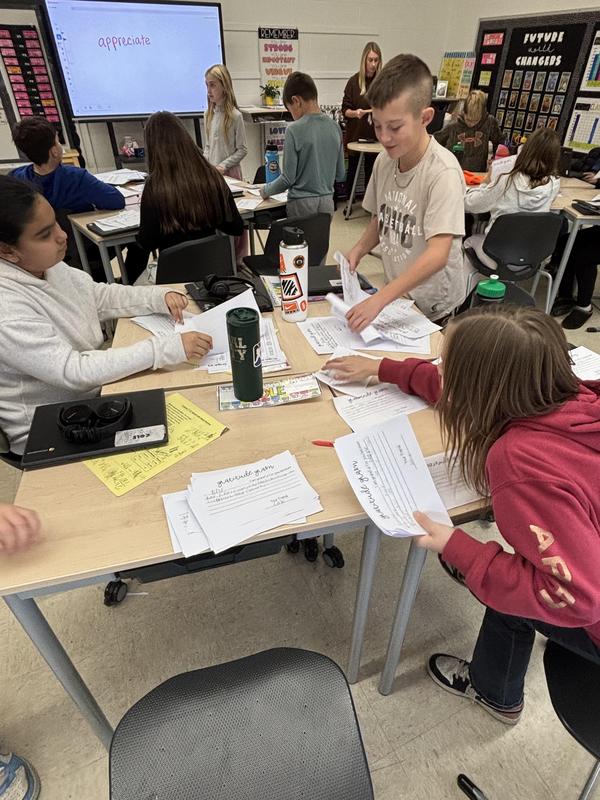 Mrs. Boresi’s class wrapped up the month by showing gratitude to their classmates