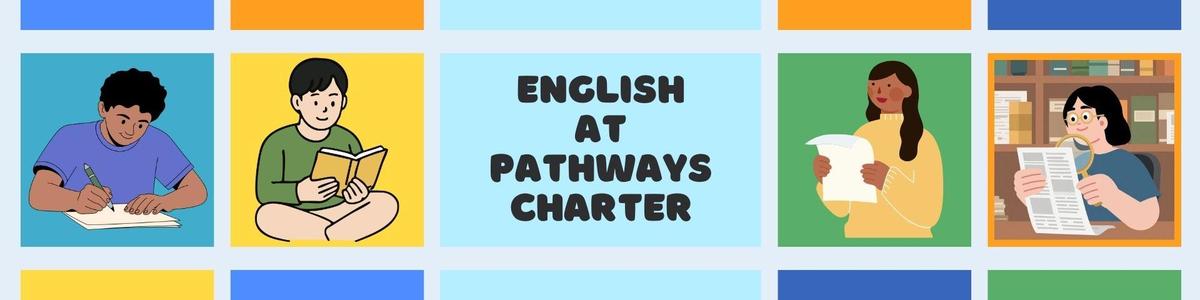 English welcome image (read, write, present, research)