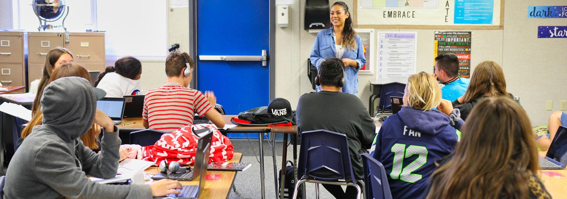 Students in class