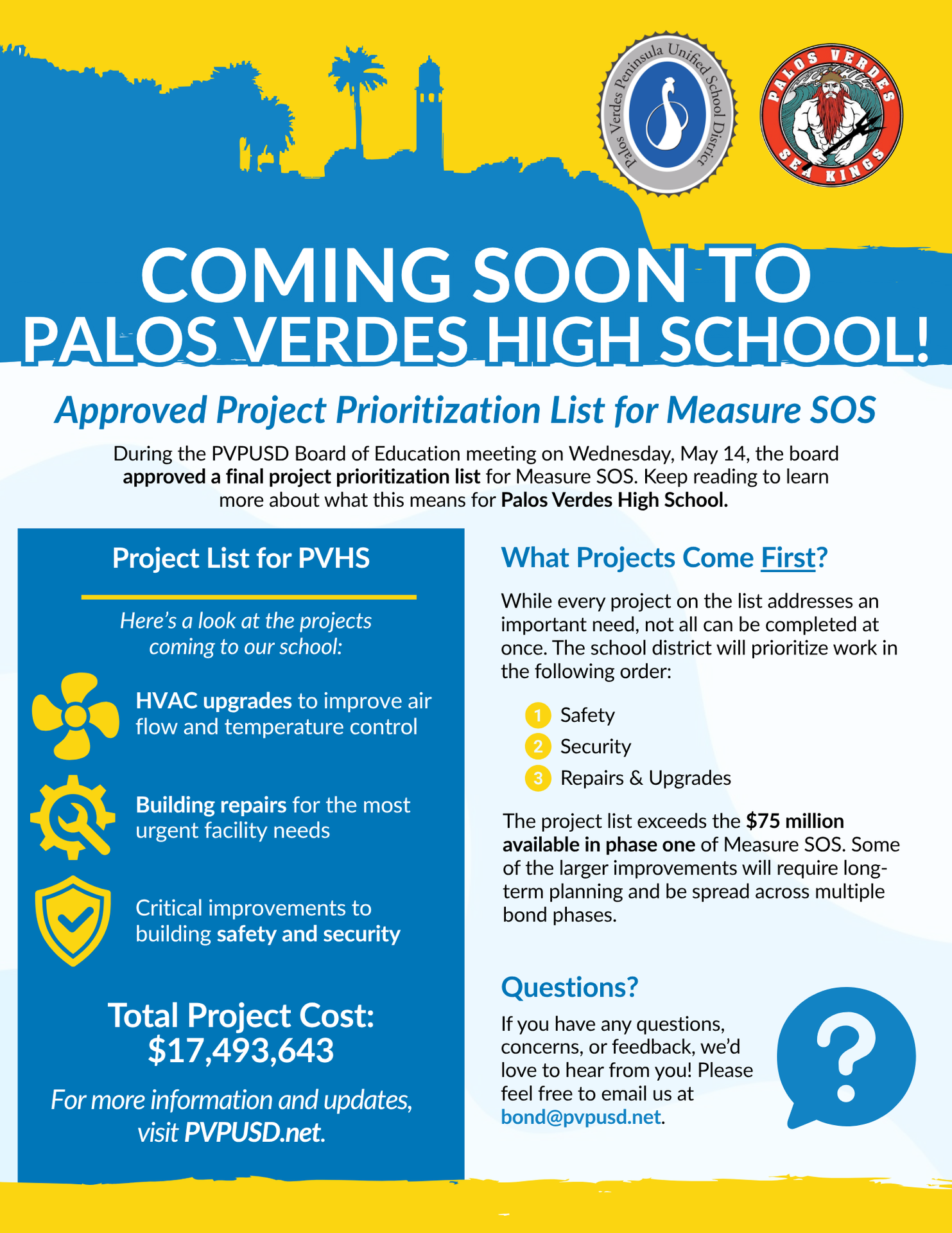 Coming Soon - Approved Project Prioritization List for Measure SOS
