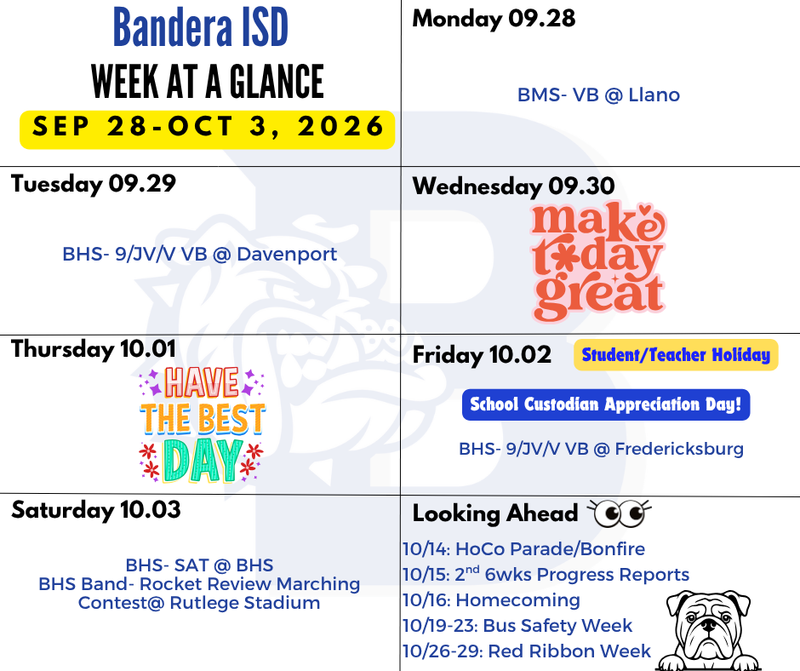 week at a glance white background