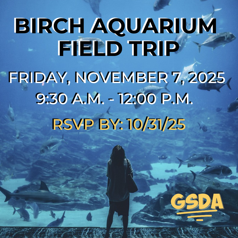 Large aquarium full of fish with a person standing in front of it