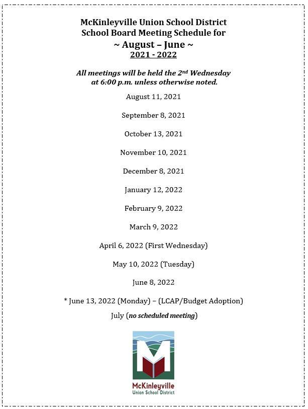 Board Meeting Dates